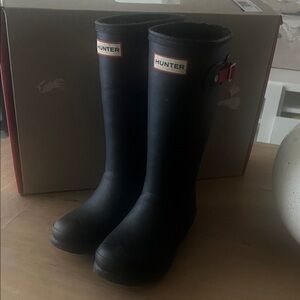 Kids Hunter Classic Black Waterproof Boots